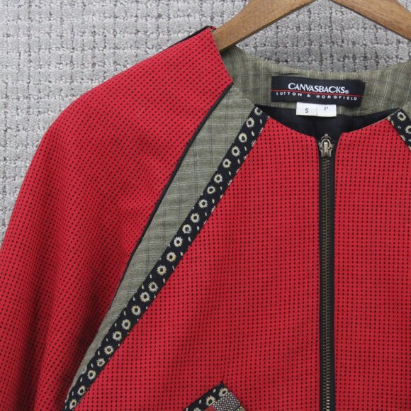 Vintage CANVASBACKS LUTTON & HORSFIELD Sweater Womens Small S Red Cropped Rare - Picture 3 of 9